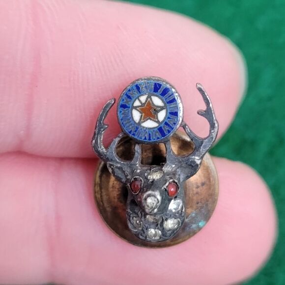 Benevolent & Protective Order of Elks Mini Lapel Pin B.P.O.E. Antique Vintage - Picture 9 of 11